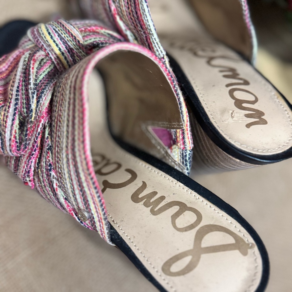 Sam Edelman Pink and Blue Sandals Vibrant Style